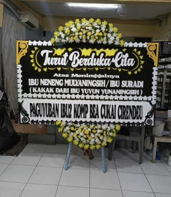 Papan Bunga di Kawasan Industri Jababeka